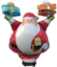 Weihnachtsluftballon Nikolaus, der Weihnachtsmann bringt Geschenke