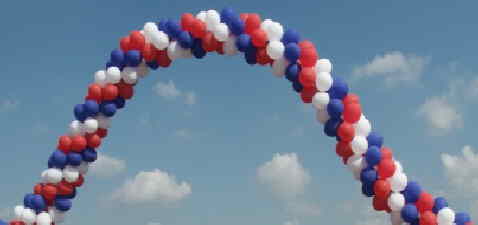 Luftballondekoration Ballonspirale