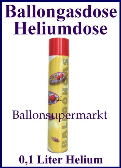 Ballongasdose, Heliumdose, Heliumgasdose, Luftballongasdose, Helium in der Dose